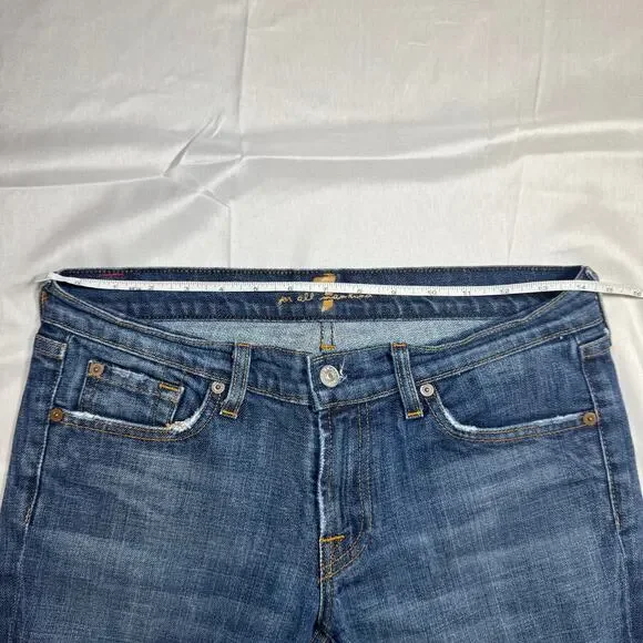 7 For All Mankind Bootcut Jeans Mid Rise Women’s 29 Denim USA Y2K Retro Preppy - Picture 14 of 16